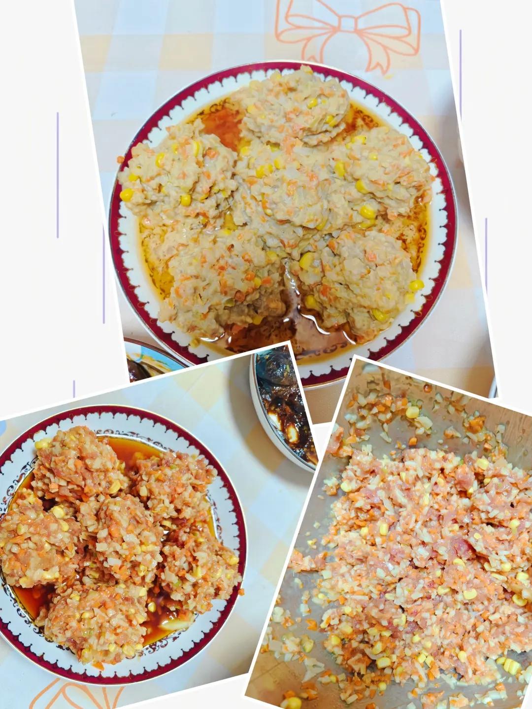 莲藕蒸肉饼