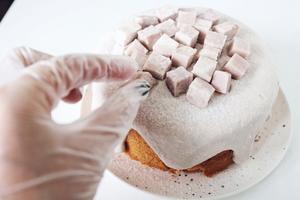 芋泥豆乳雪崩流心蛋糕—松下NU-JK200W蒸烤箱的做法 步骤21