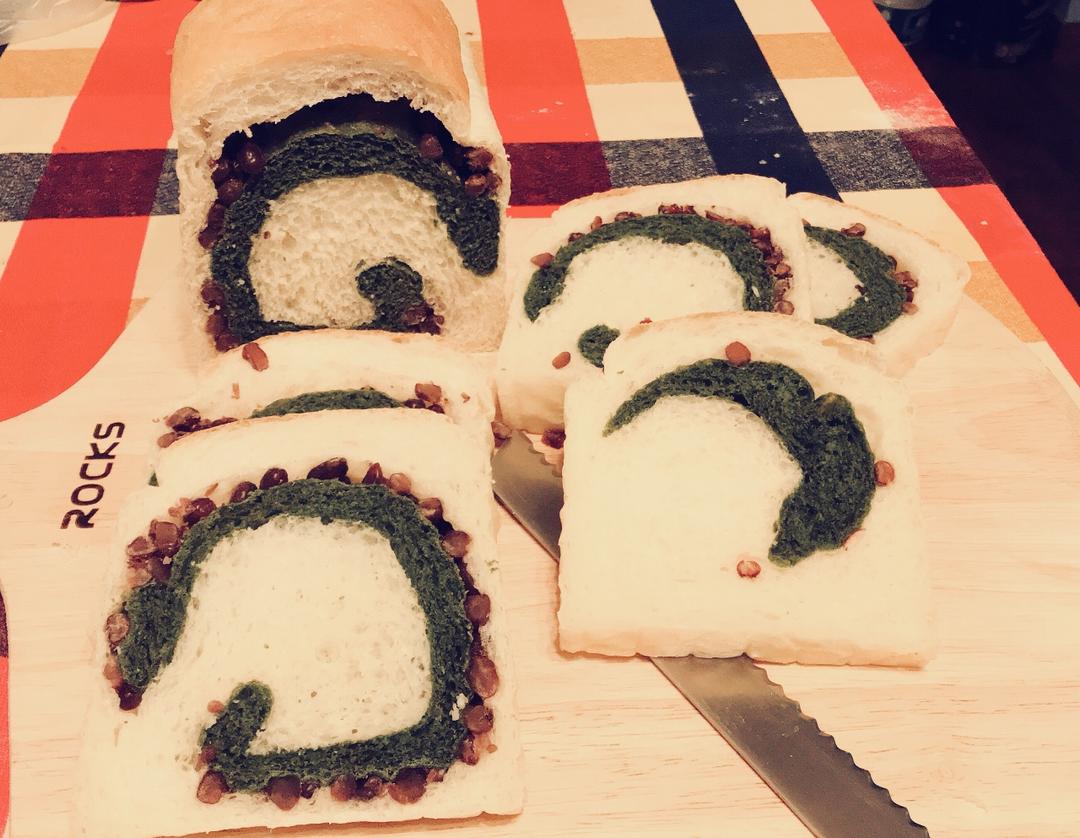 最正宗的日式抹茶红豆吐司