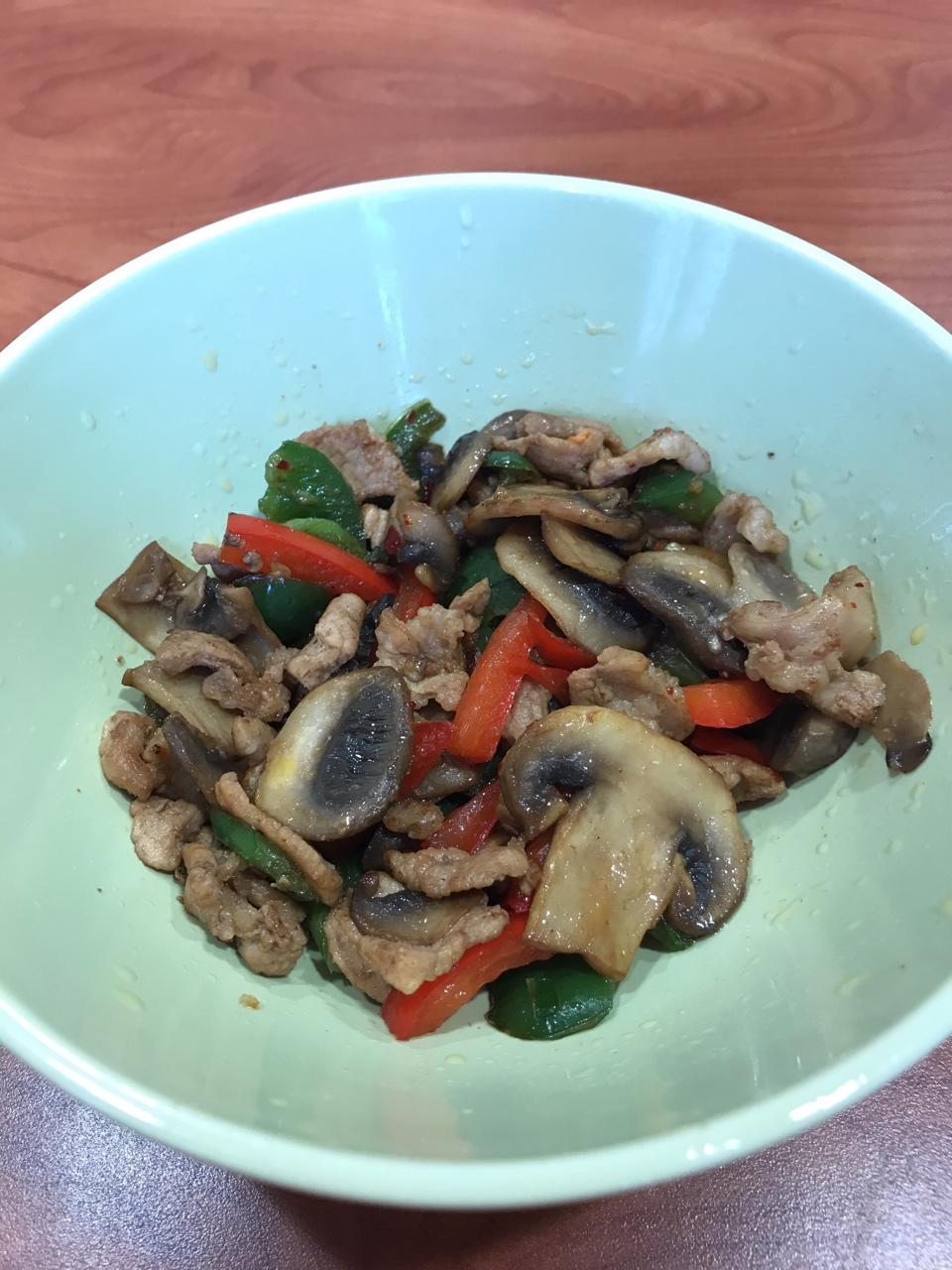 青椒蘑菇炒肉