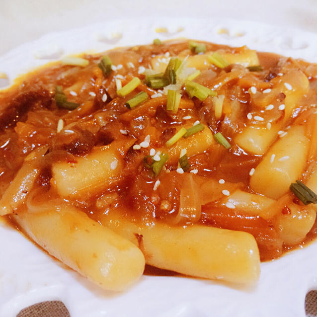 韩式辣炒年糕（or网红芝士套路之芝心年糕）