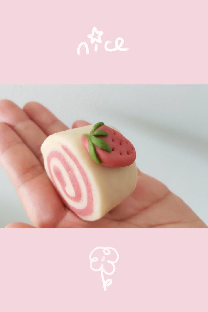 可爱到炸裂的草莓刀切馒头🍓