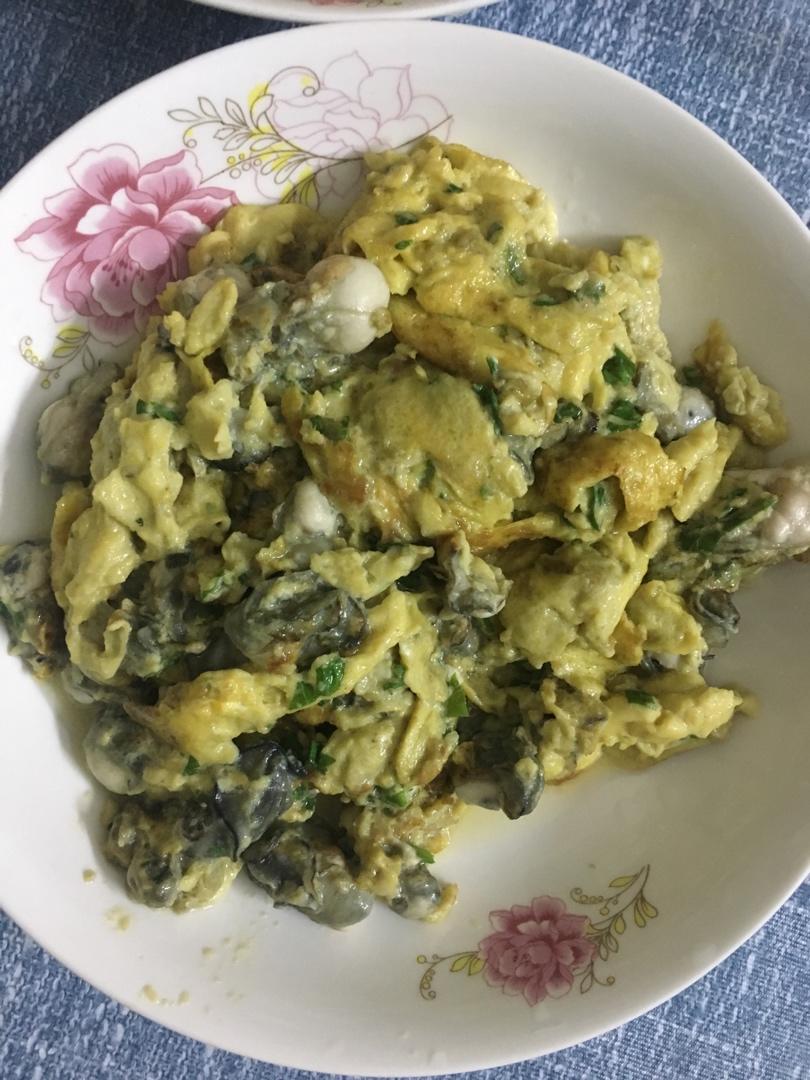 简易牡蛎煎，蚝仔烙，蚵仔煎