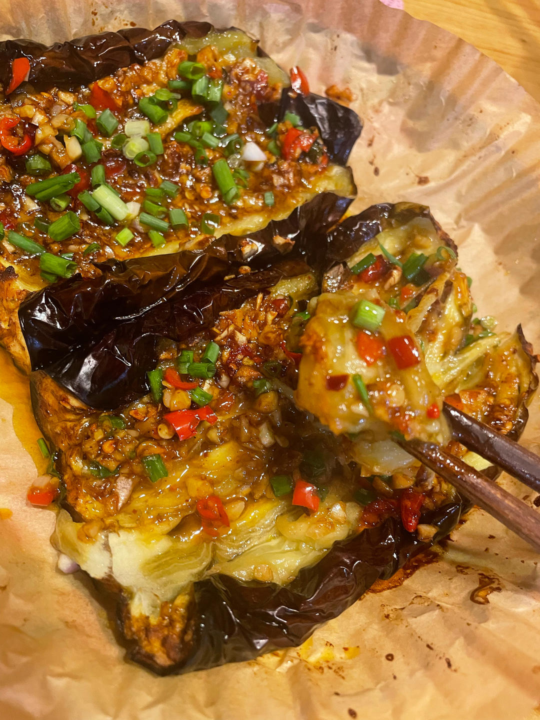 🔥蒜蓉烤茄子🍆｛空气炸锅食谱｝