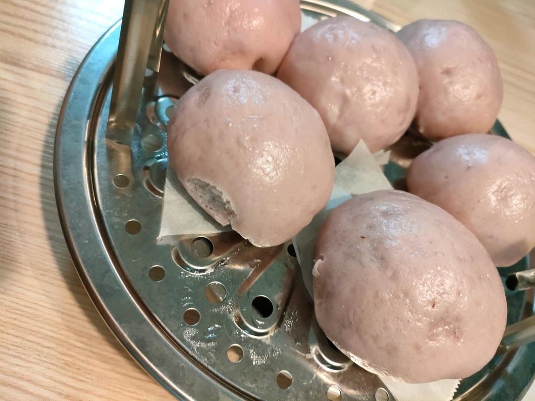 奶香紫薯馒头（一次发酵）