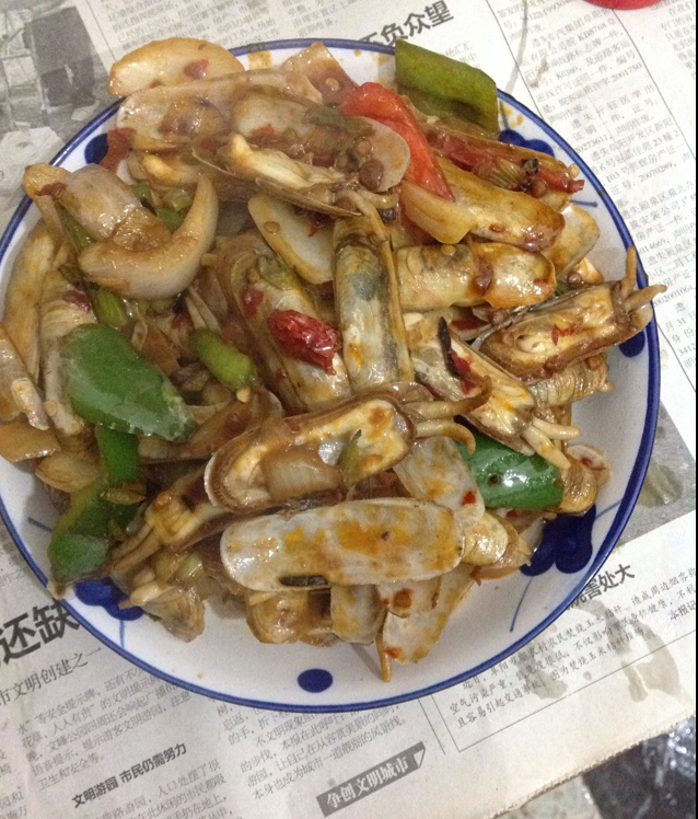 爆炒蛏子