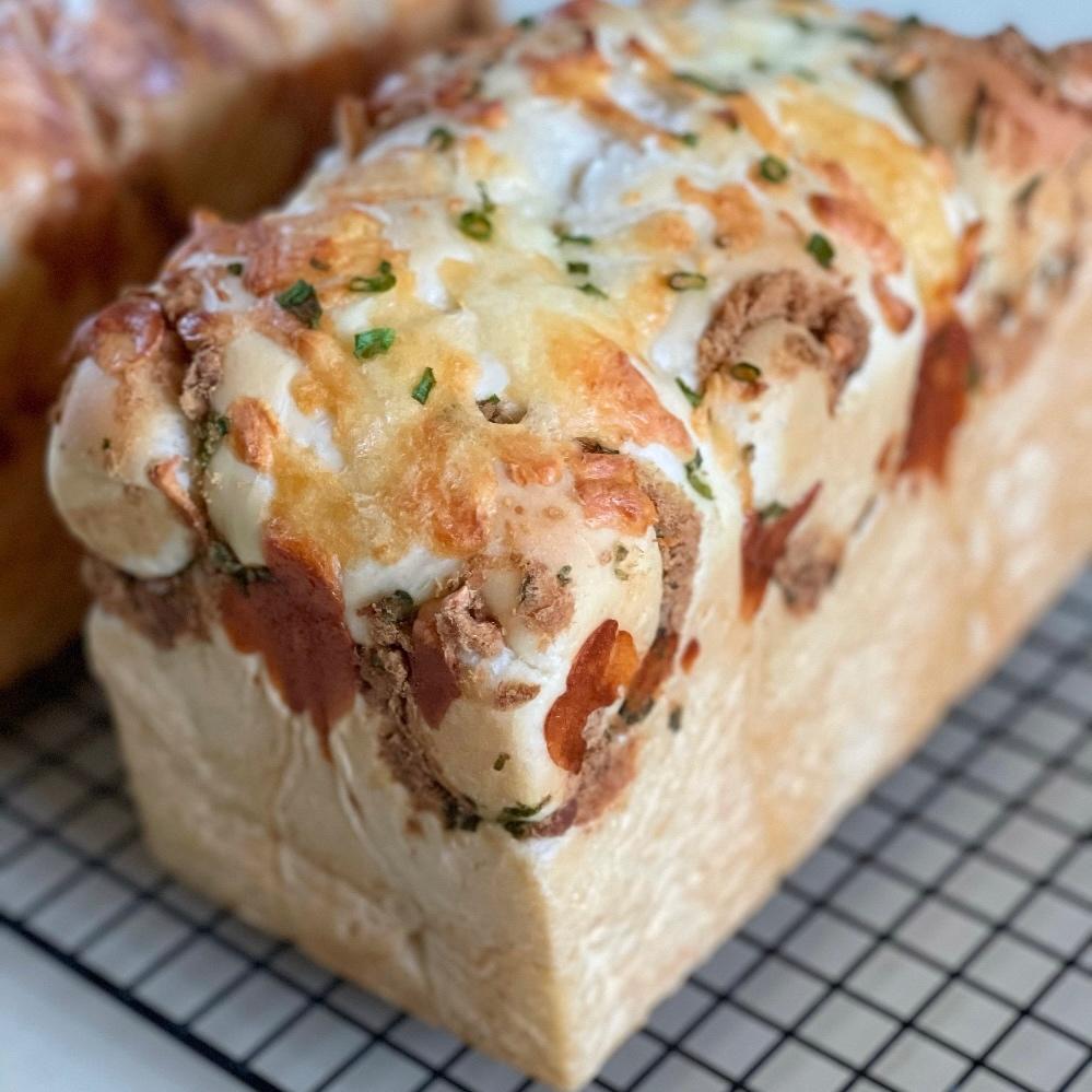 香葱肉松吐司的做法