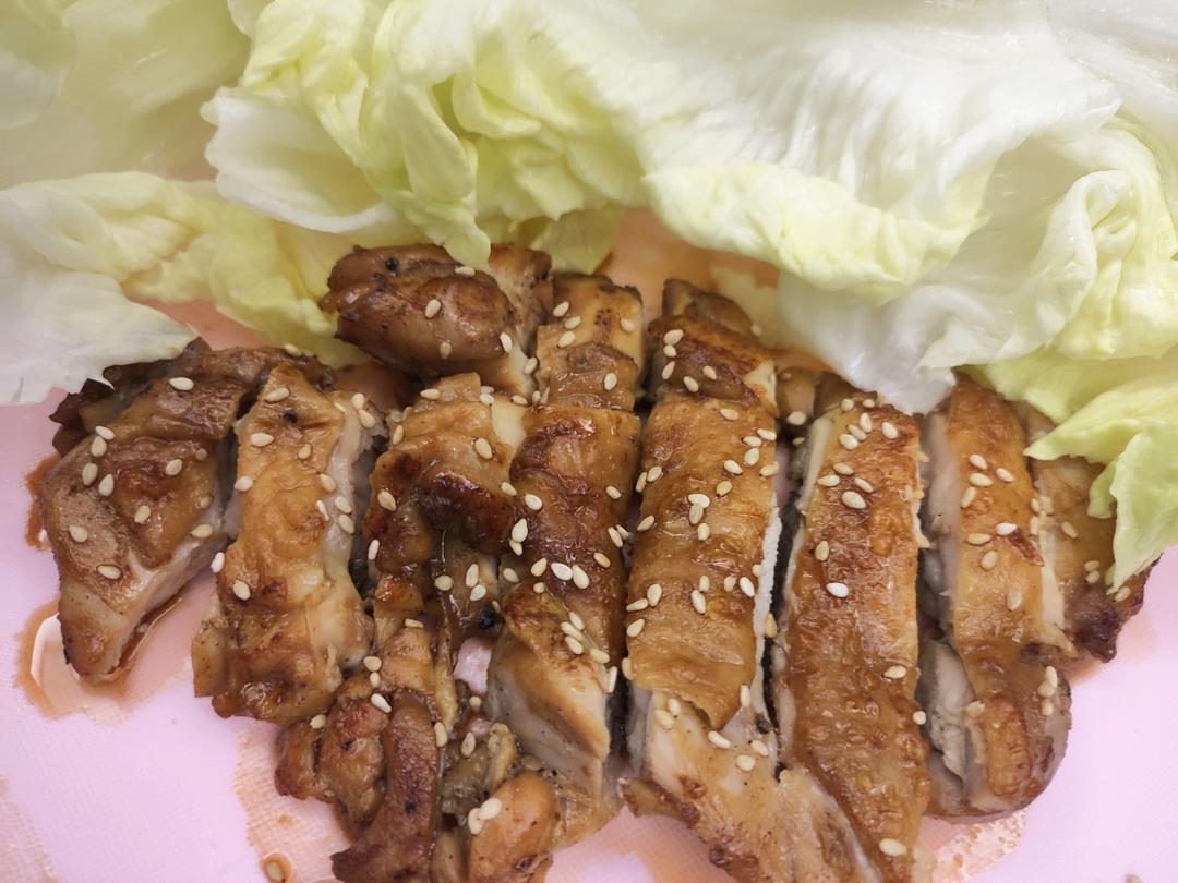 不放一滴油的照烧鸡腿饭