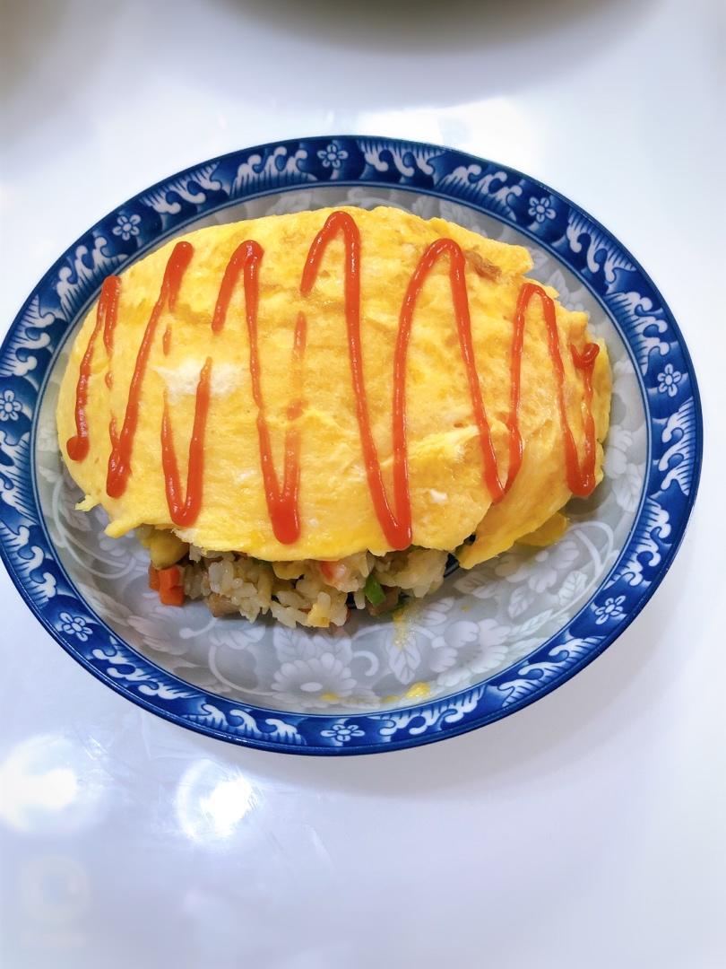 手把手教你做—日式流心蛋包饭（详细视频教程）