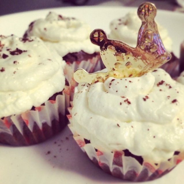 古典巧克力cupcake配马斯卡彭奶油霜