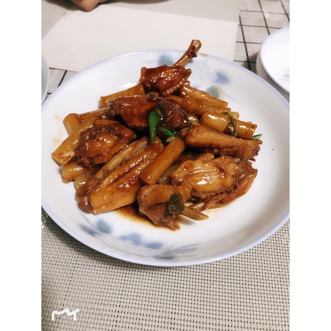 爽口年菜系列之可乐鸡翅炒年糕