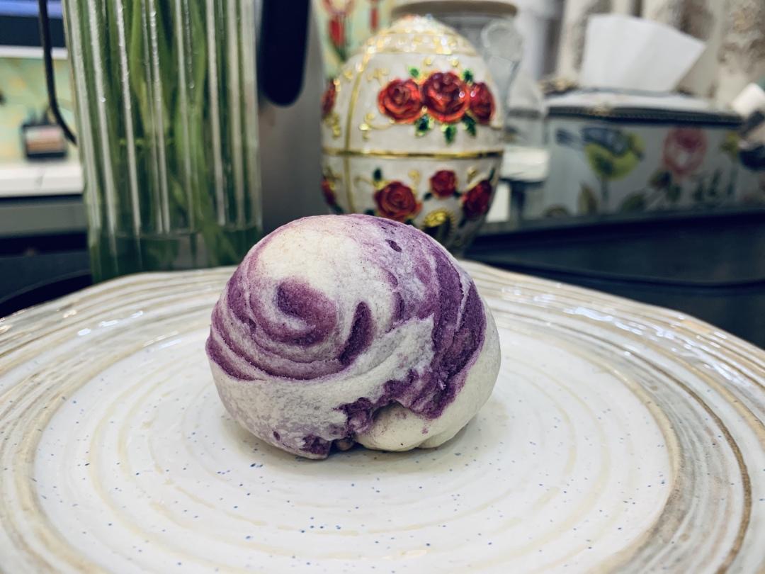 紫薯蛋黄酥（不用出膜也超级酥）