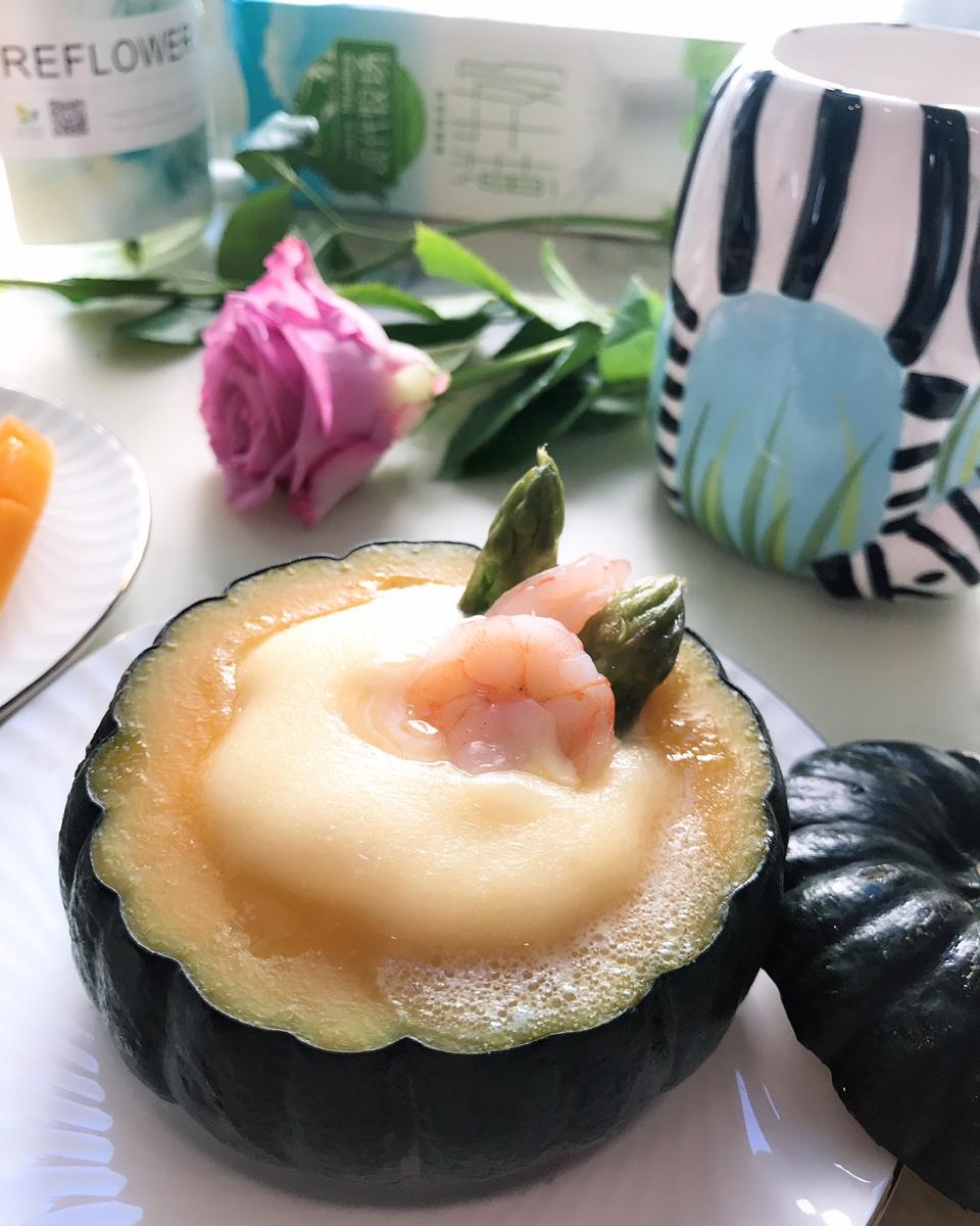 贝贝南瓜虾仁蛋羹