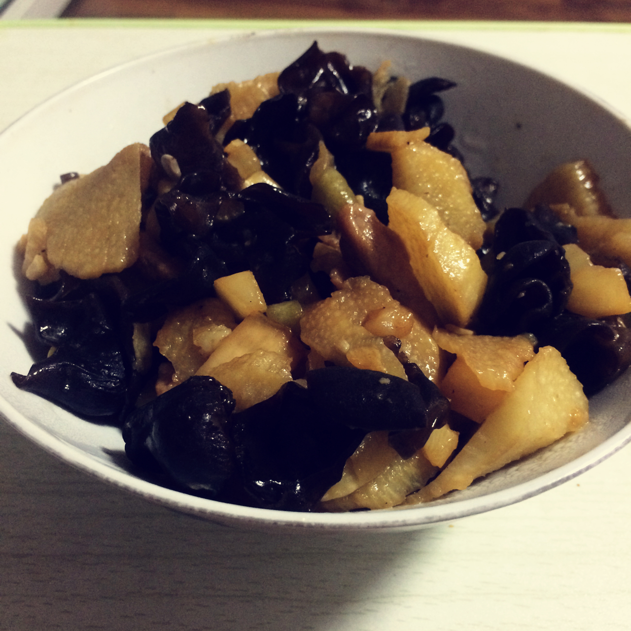 肉片山药炒木耳