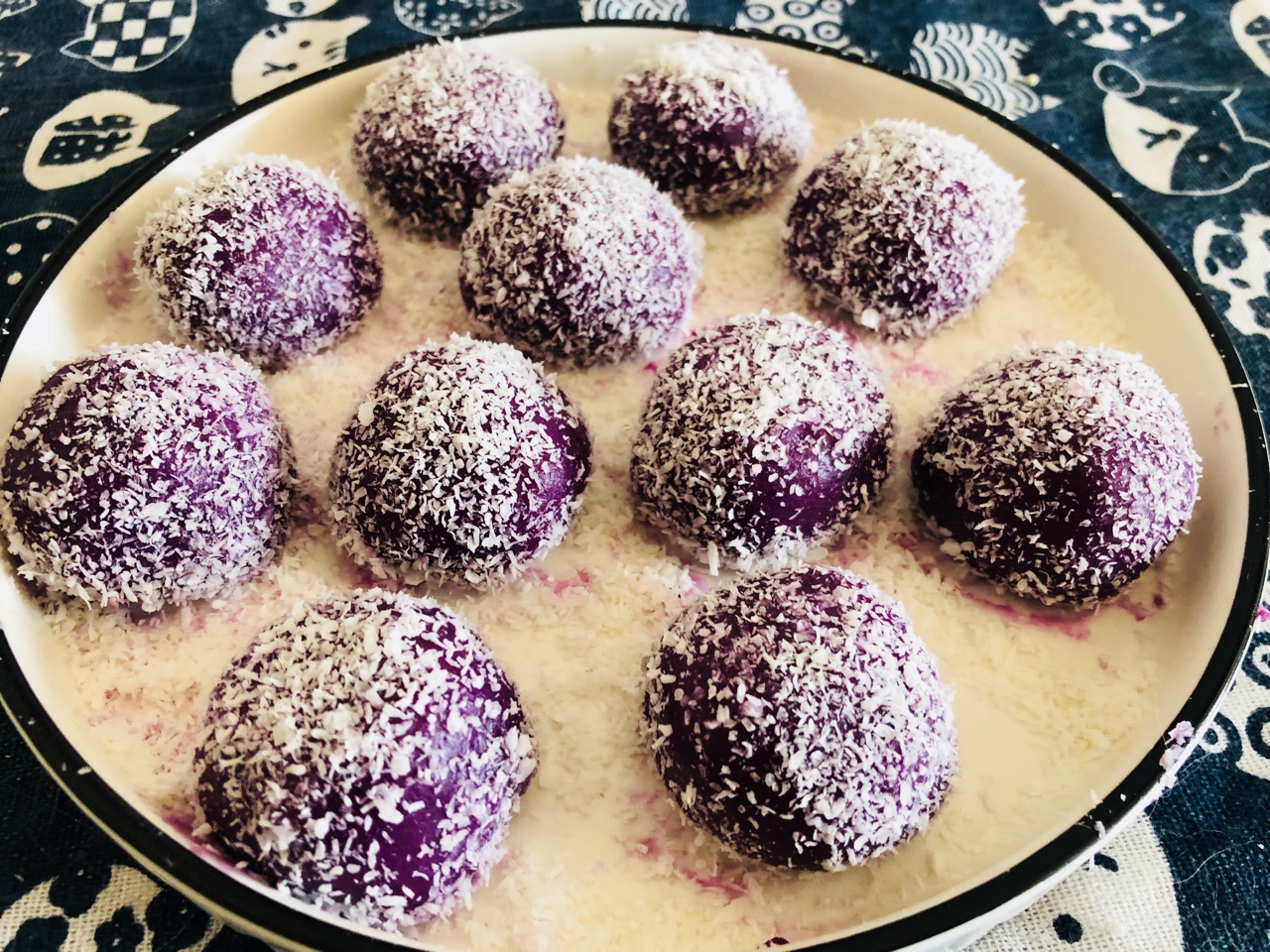 椰蓉紫薯糯米球（糖♥）