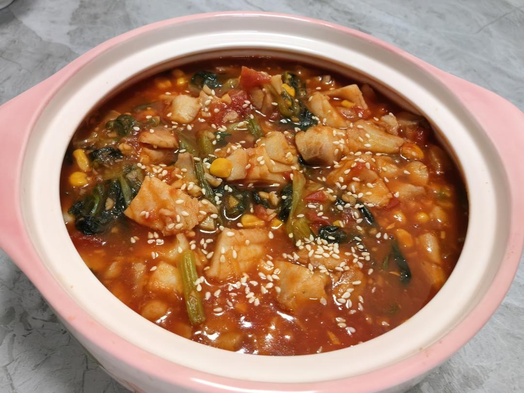 番茄鱼巴沙鱼（也可以用番茄龙利鱼），番茄酱汁超浓郁，营养又下饭！
