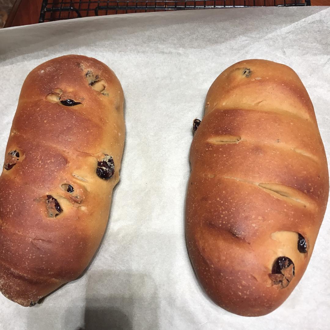 蔓越莓全麦黑糖面包