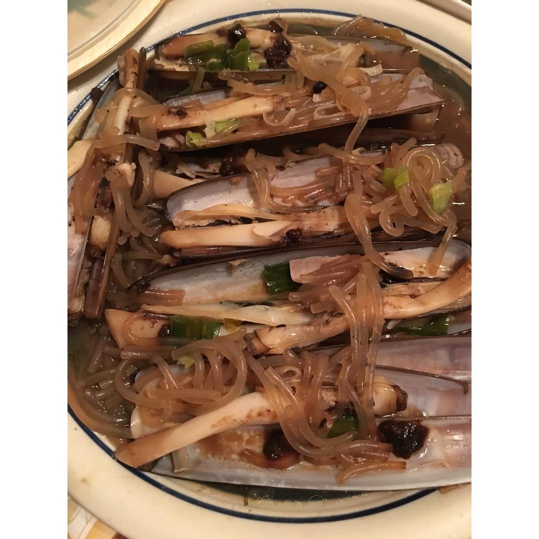 豆豉粉丝蒸蛏子