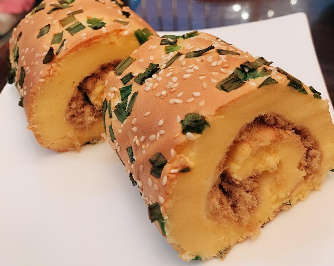 香葱肉松蛋糕卷