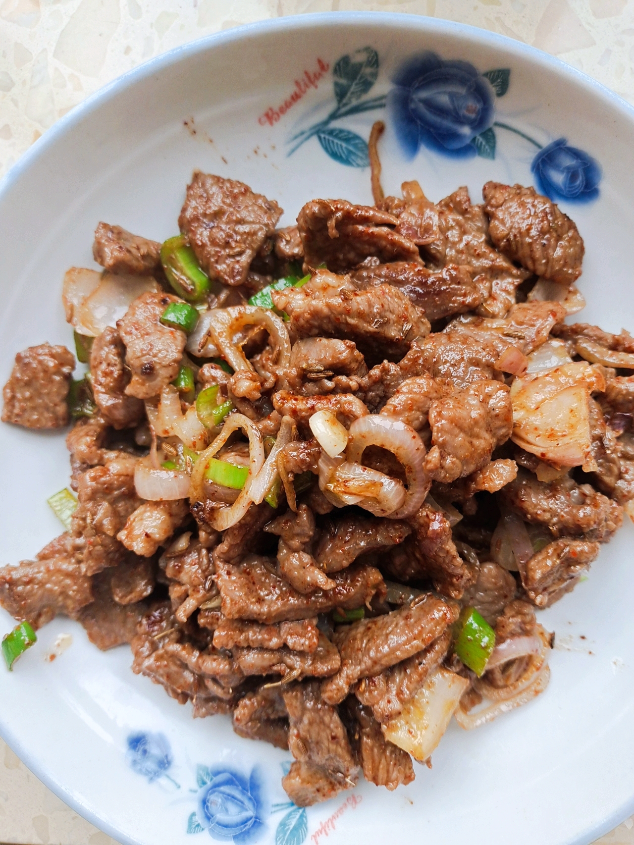 新疆美味--炒烤肉（有洋葱版）