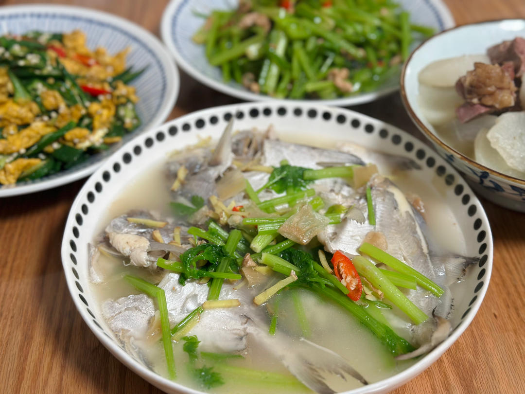 潮汕风味之冬菜鲳鱼