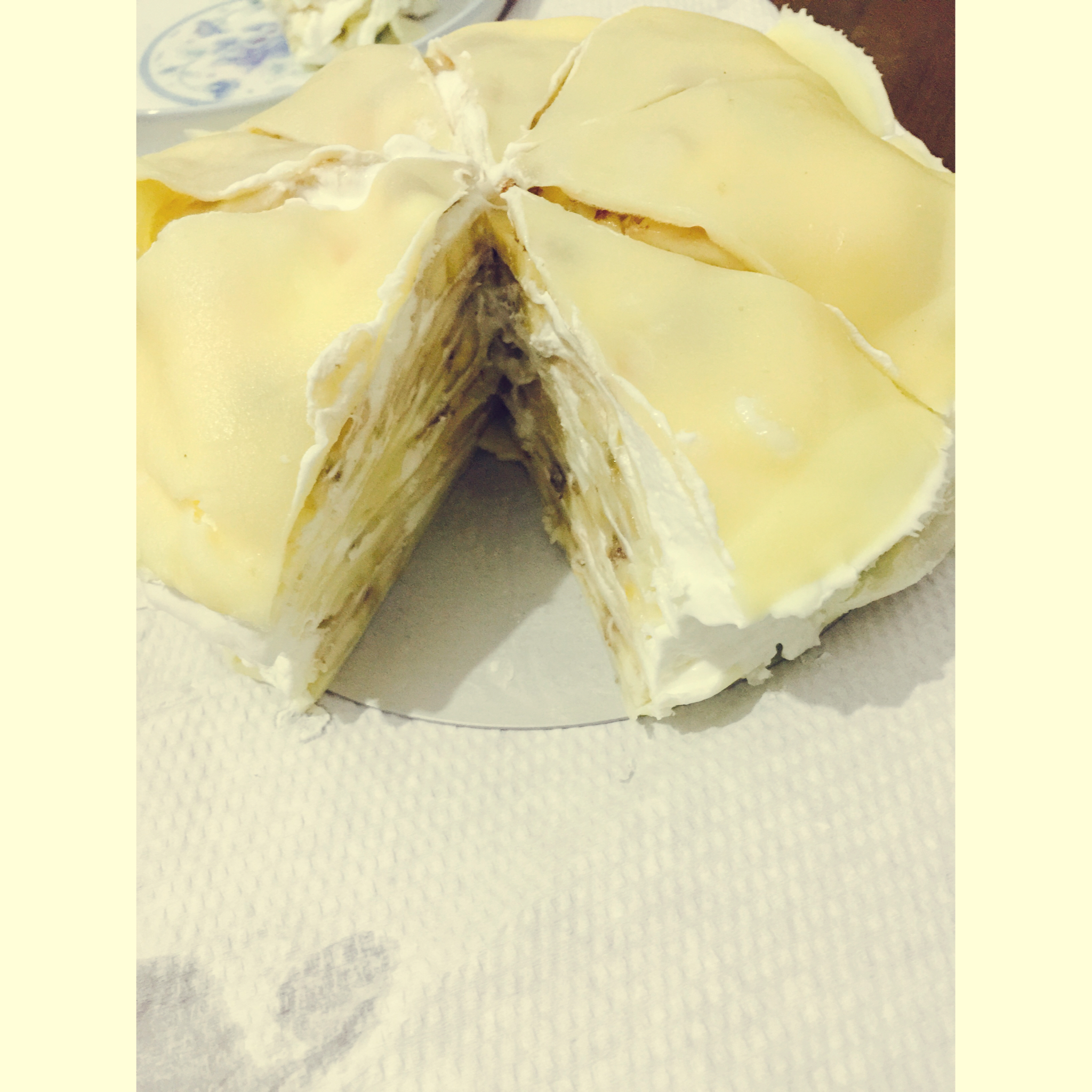 榴莲千层蛋糕#皮黑森林#
