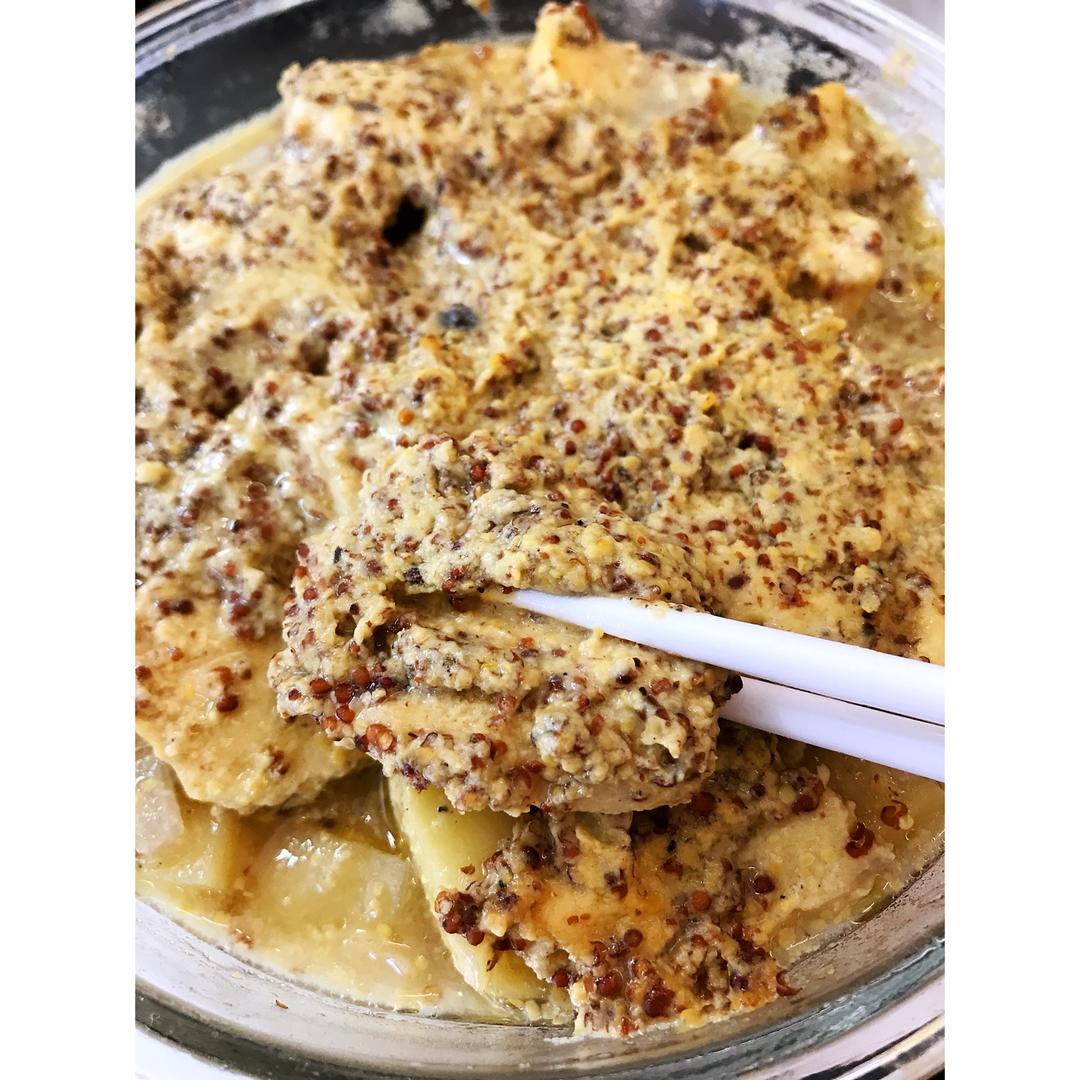 【健康三餐】蜂蜜芥末土豆烤鸡胸