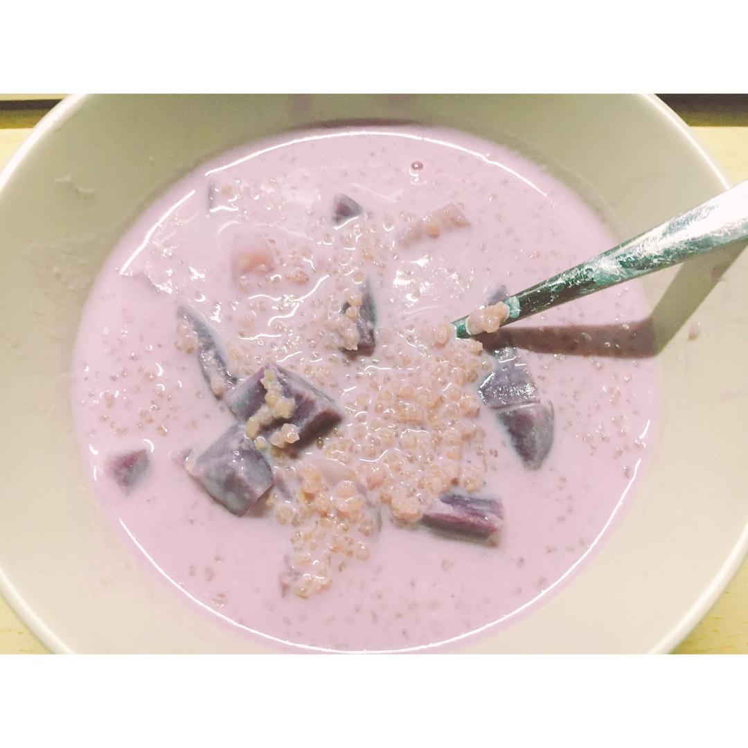 电饭锅·紫薯小米奶粥