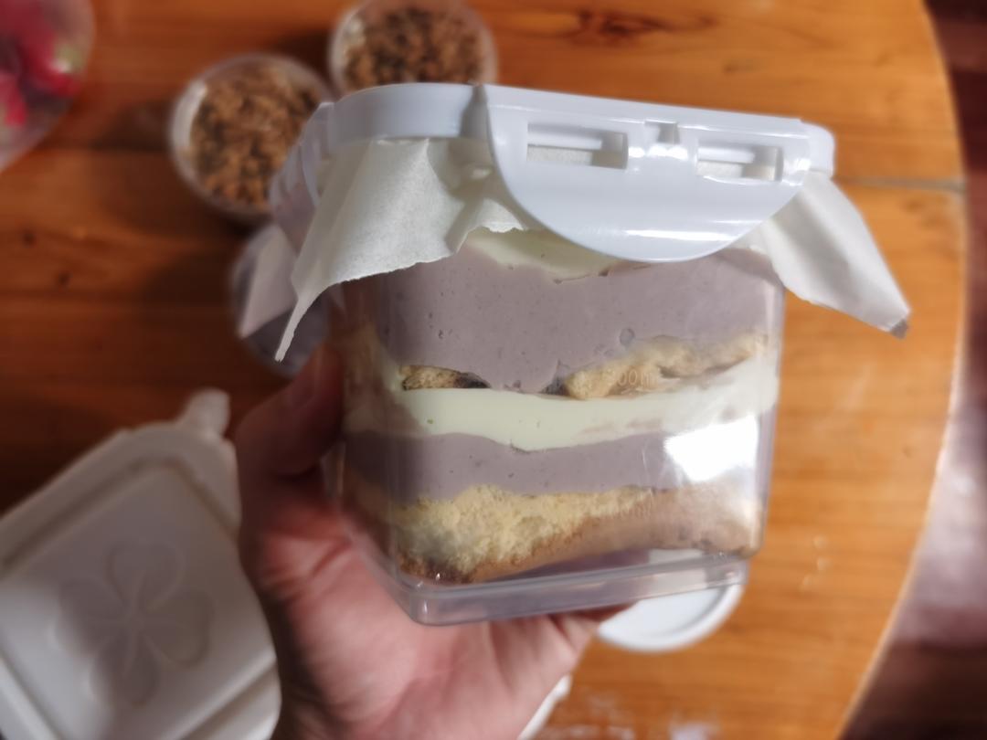 1罐89 自己在家一口气做6罐 芋泥抹茶2款 实现奶酪罐子蛋糕自由