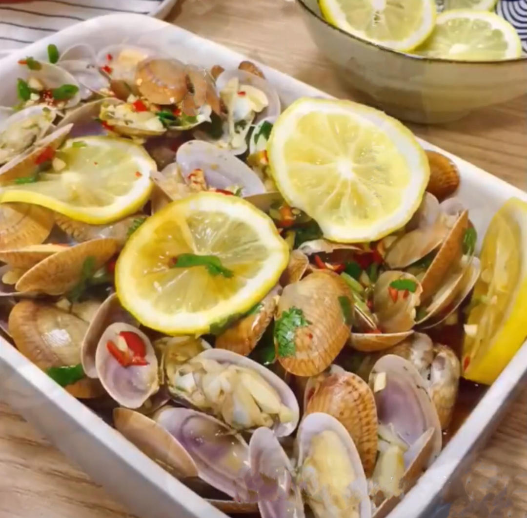 凉拌酸辣柠檬花甲｜鲜嫩爽口太好吃了