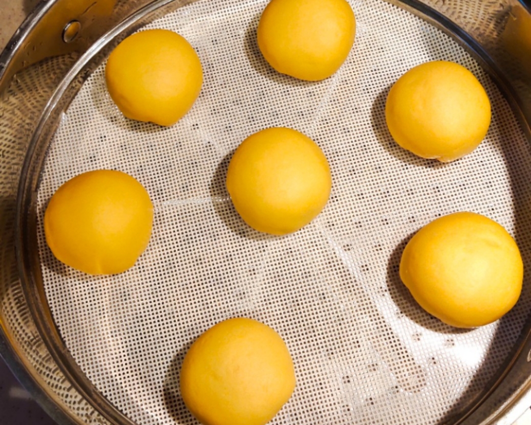 椰香南瓜红豆麻薯包子的做法 步骤8