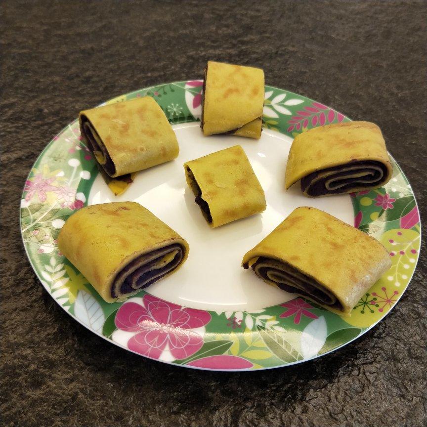 紫薯鸡蛋卷