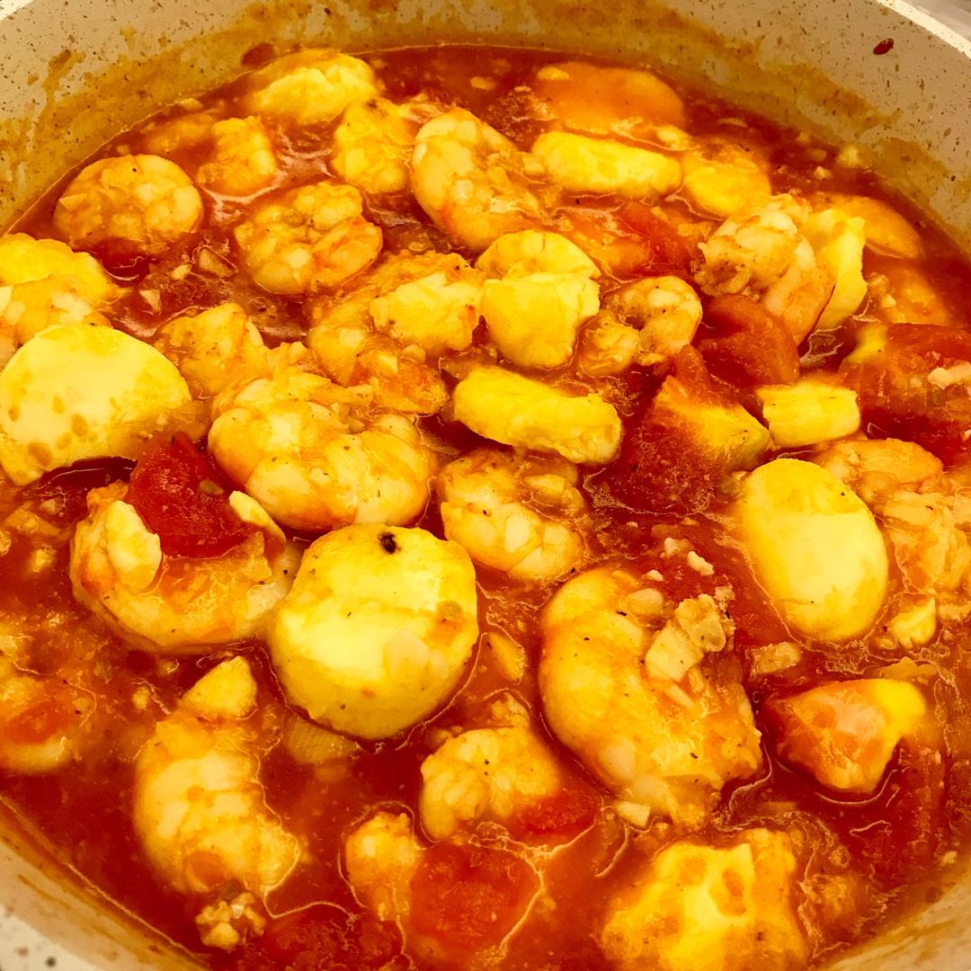 虾仁玉子豆腐煲