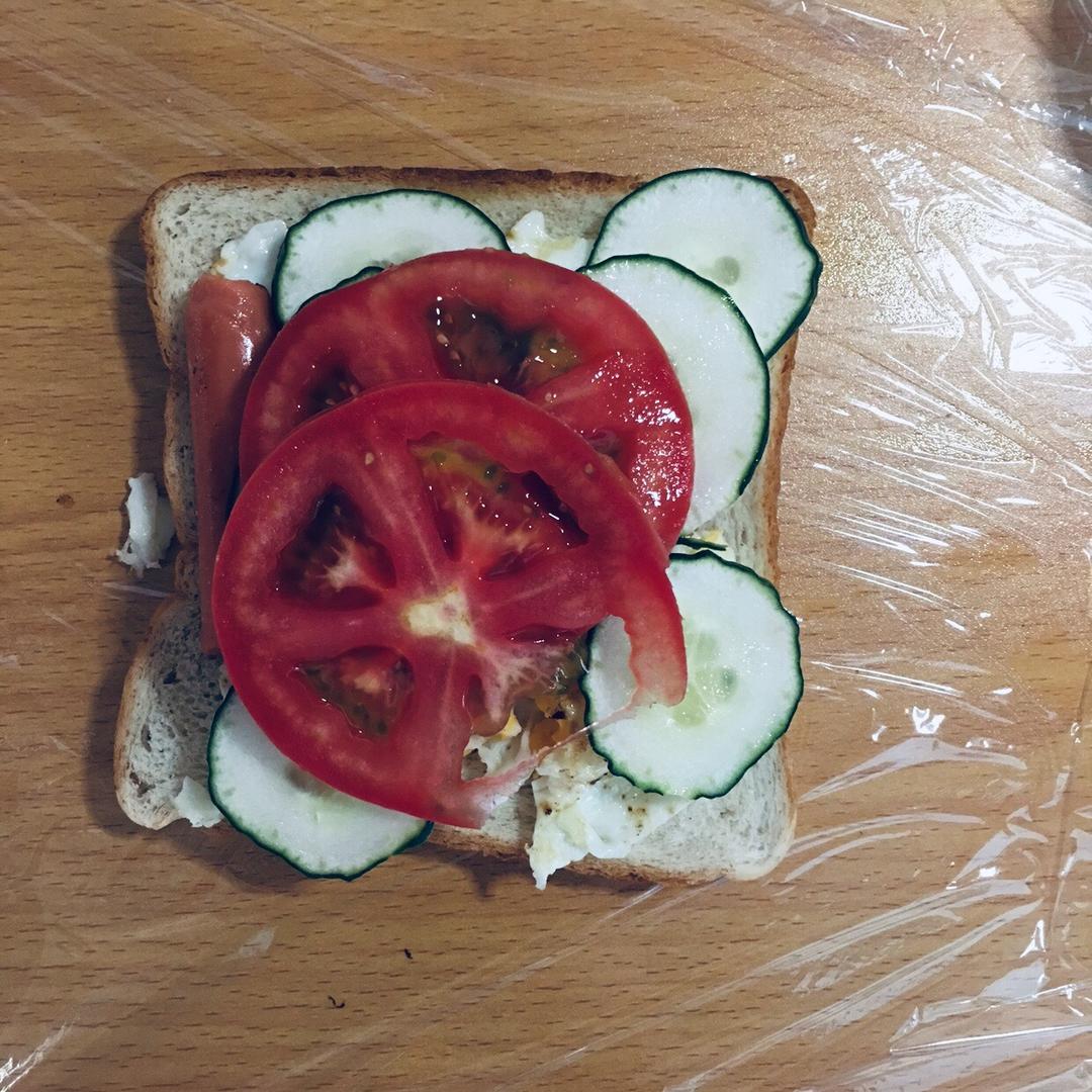 减脂期的高颜值三明治🥪的做法 步骤5