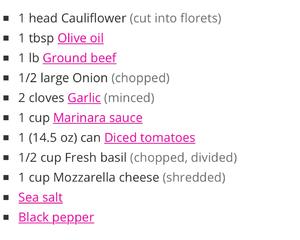 Cauliflower Casserole With Beef Marinara的做法 步骤1