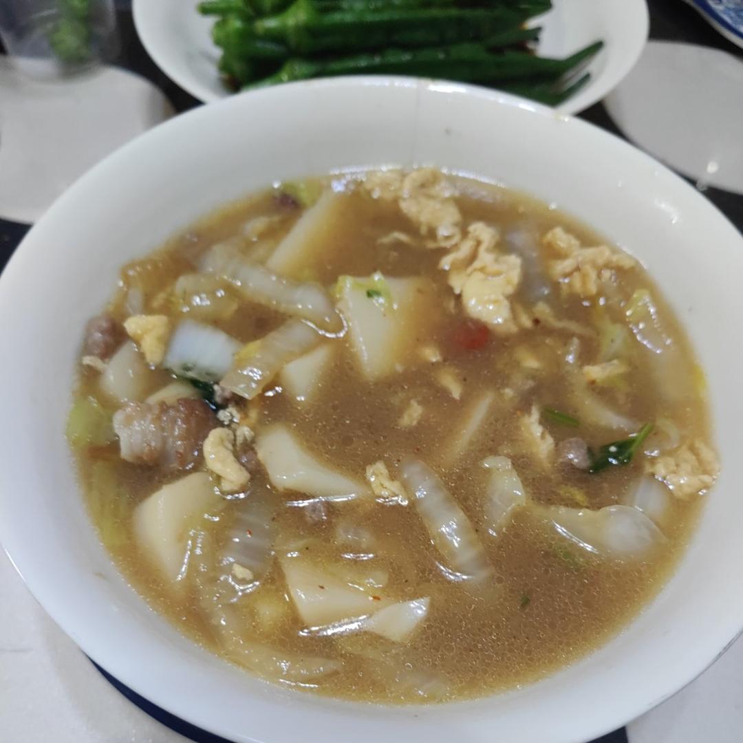 江西汤煮年糕，儿时的味道，Q弹软糯