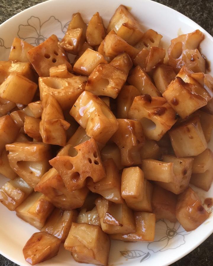 酸甜的开胃菜-  糖醋藕丁