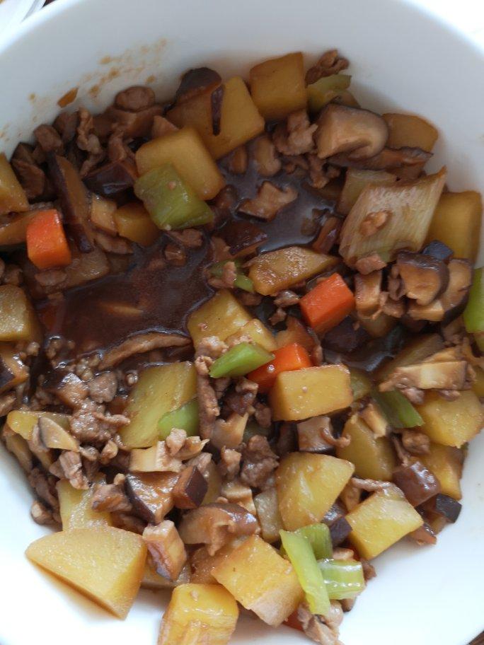 ㊙️香菇土豆肉沫拌饭❗️比外卖还好吃