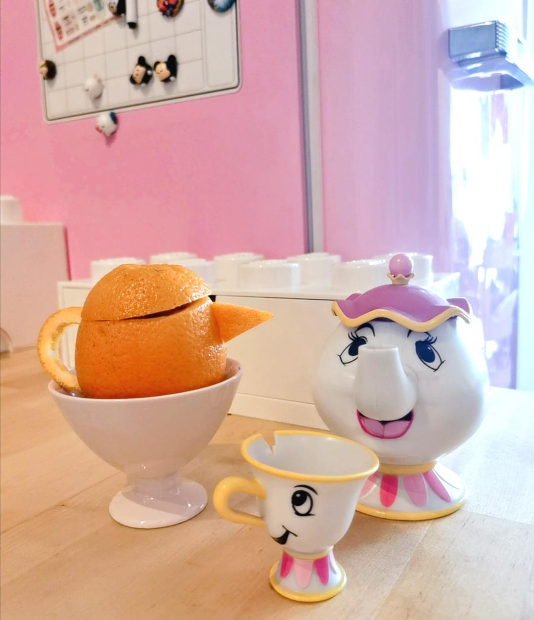 超萌的橙子茶壶