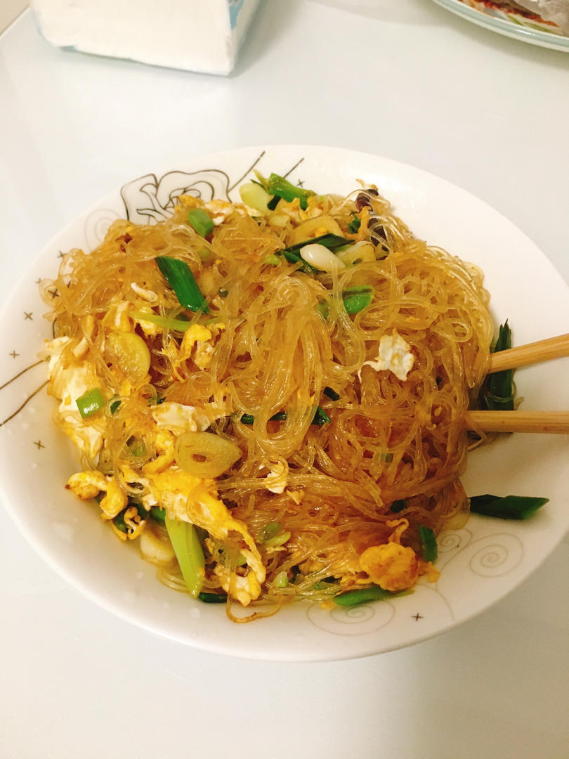 包菜鸡蛋炒粉丝
