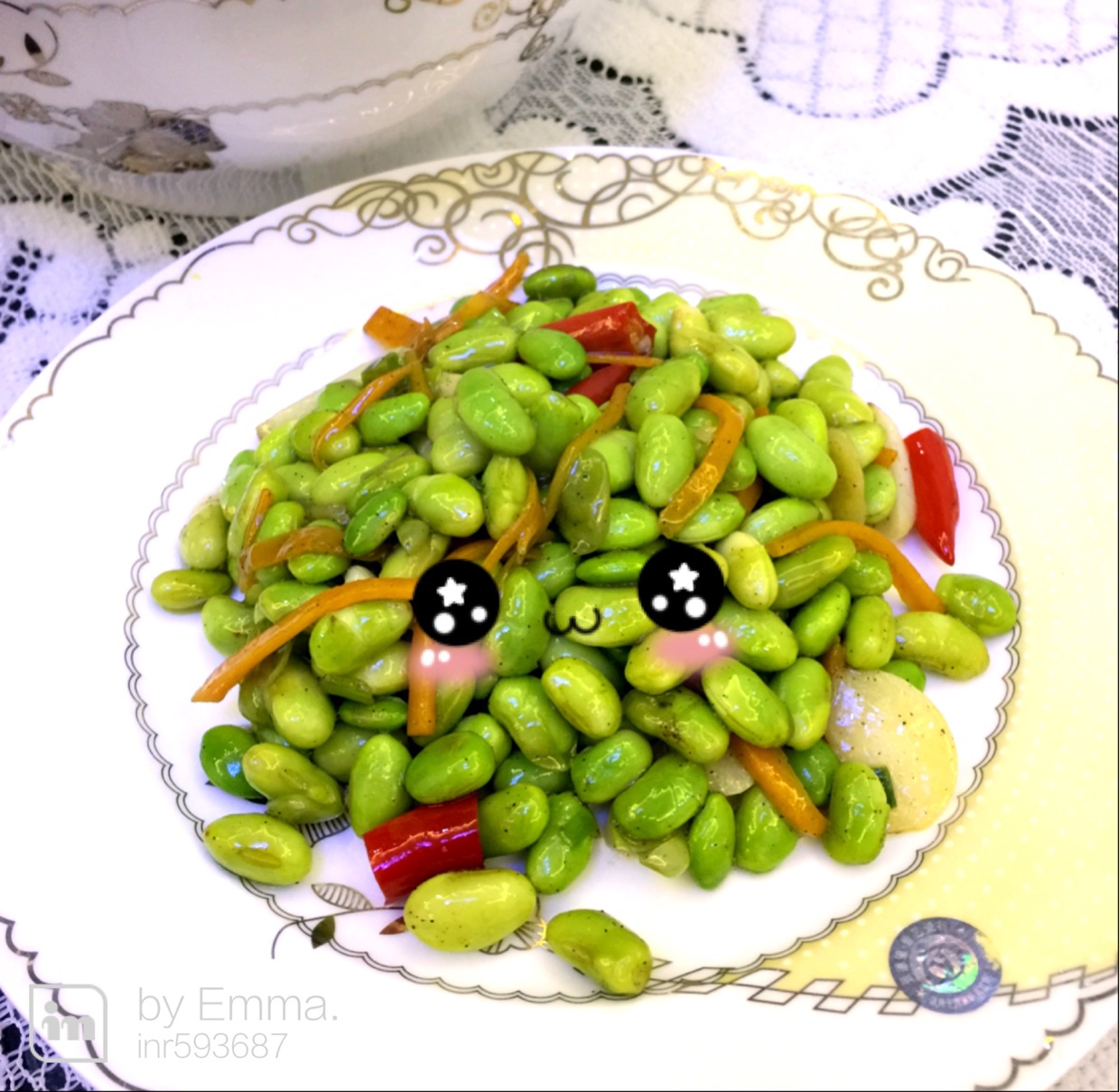 炒毛豆丝瓜