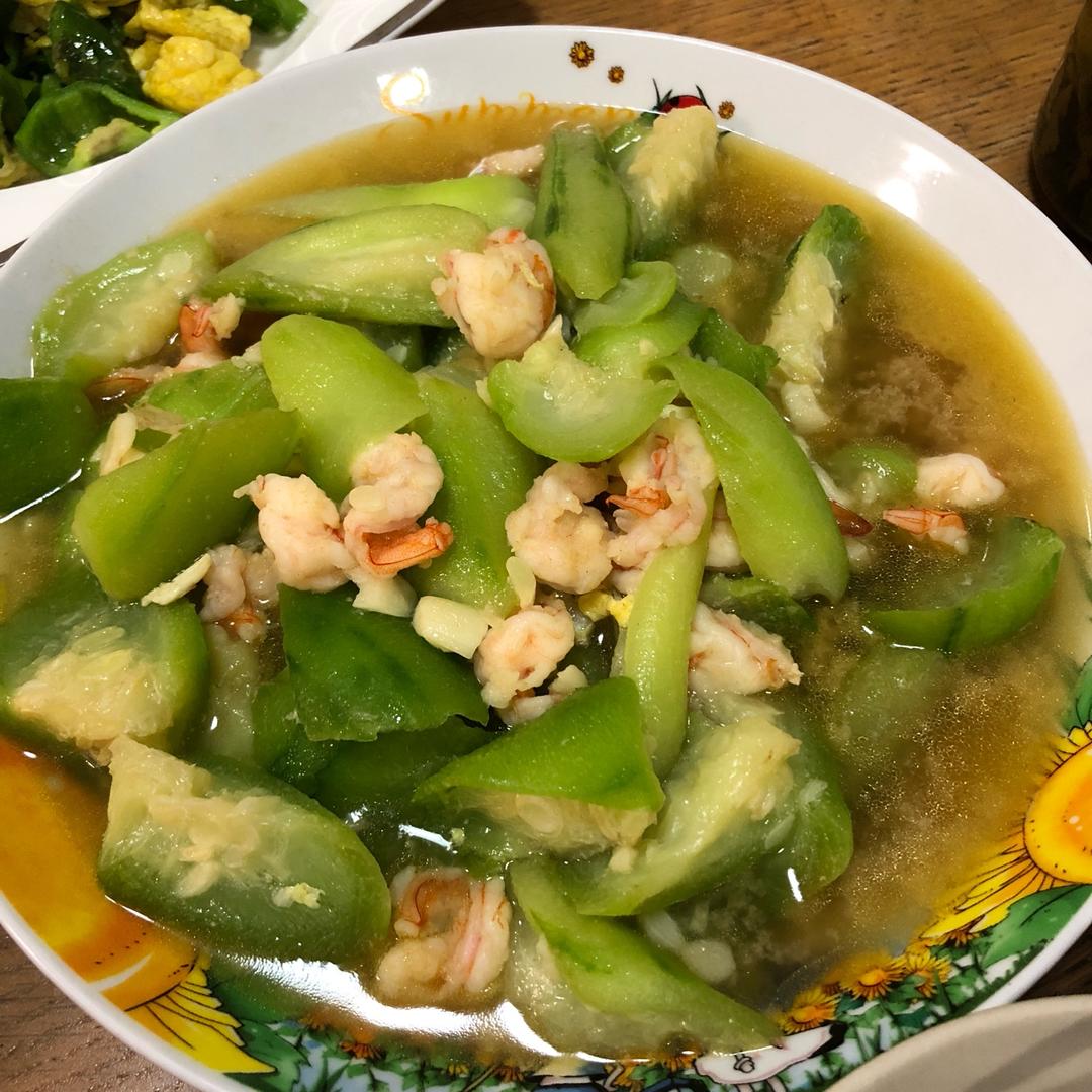 丝瓜炒虾仁