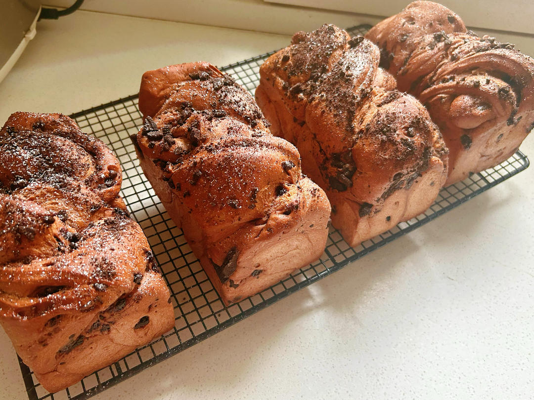 雪山巧克力吐司（巧克力奥利奥吐司面包）