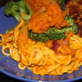 南瓜意面(Spaghetti with Pumpkin Sauce)