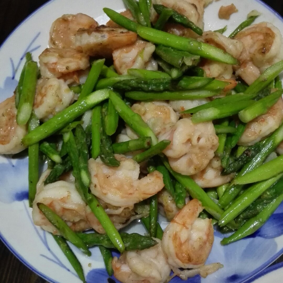 芦笋炒虾仁