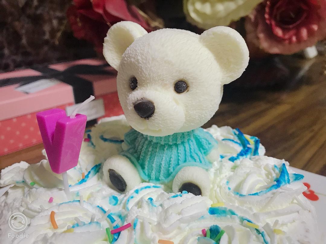 3d小熊慕斯蛋糕 酸奶冻芝士版 小号小熊
