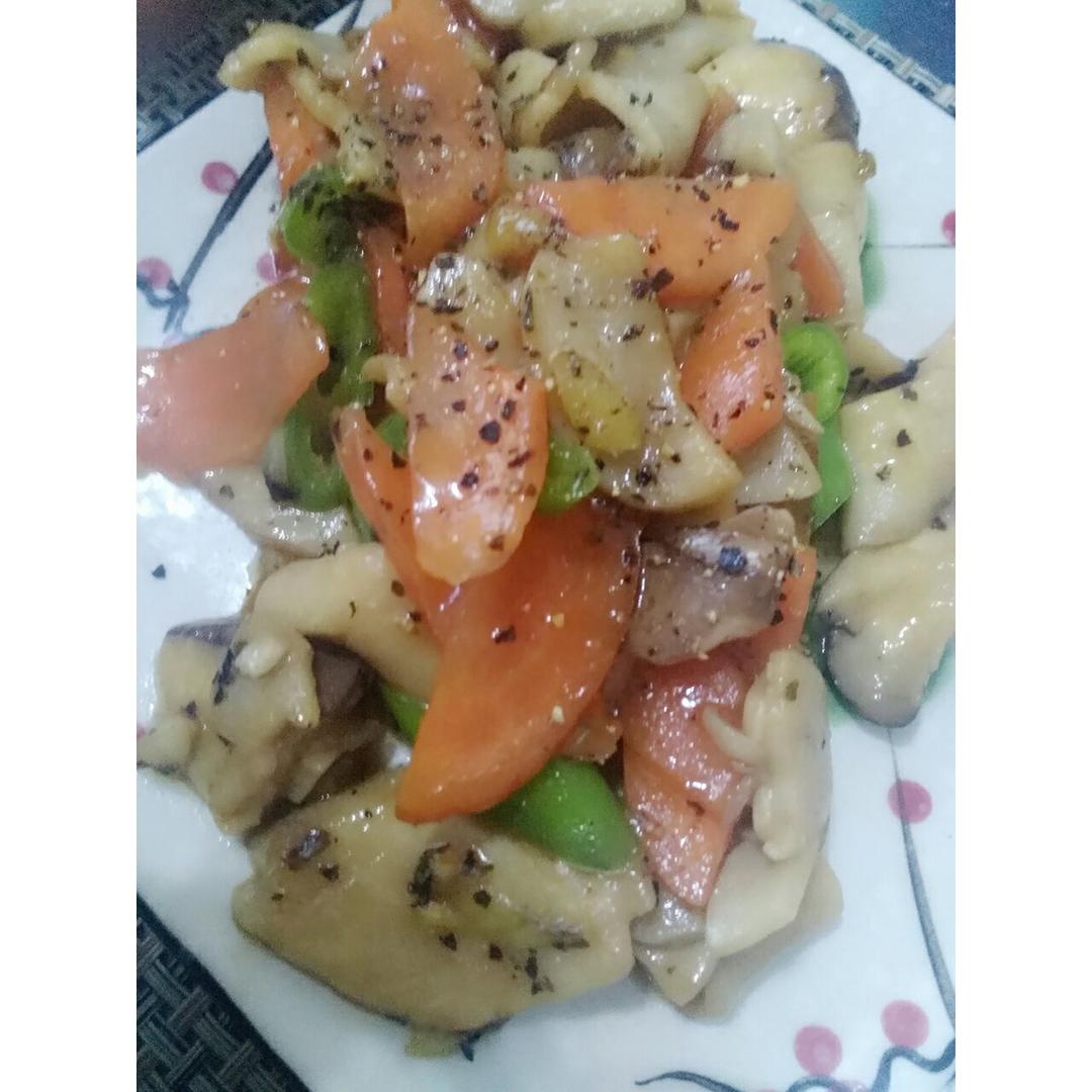 老丁的私房菜-美极杏鲍菇