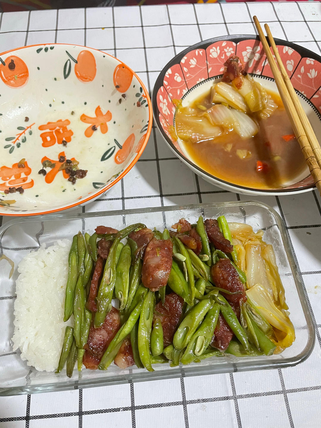 下饭菜 腊肠炒豆角