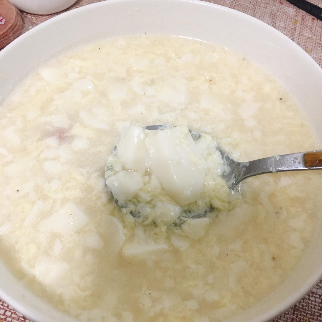 减脂餐｜鸡蛋火腿豆腐羹，清淡爽口‼️