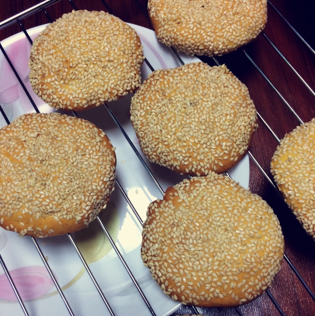 玉米面麻饼